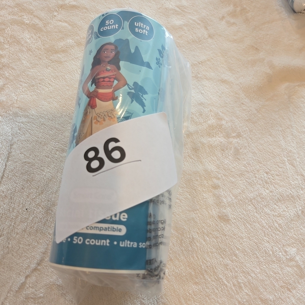 Disney Princess Moana Tissue 2ply Ultra Soft 50 ct Cup Holder New - Picture 7 of 7